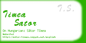 timea sator business card